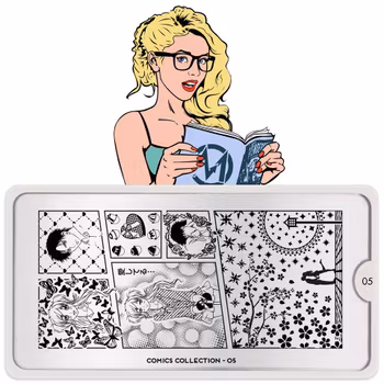 MoYou London Stämpelplatta - Comics Girl 05