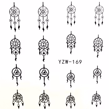 Nail tattoos svarta, YZW-169 drömfångare