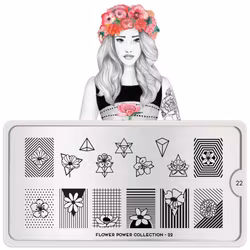 MoYou London Stämpelplatta - Flower Power 22