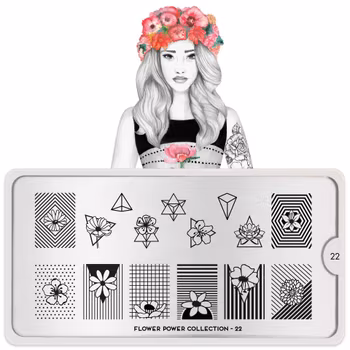 MoYou London Stämpelplatta - Flower Power 22