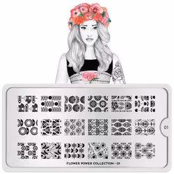 MoYou London Stämpelplatta - Flower Power 01