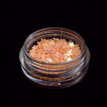 Nailart stjärnor, apelsin