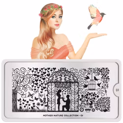 MoYou London Stämpelplatta - Mother Nature 01