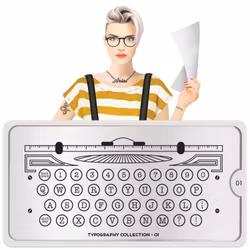 MoYou London Stämpelplatta - Typography 01