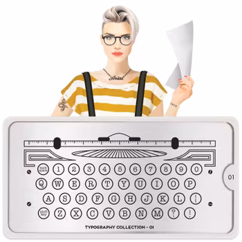 MoYou London Stämpelplatta - Typography 01