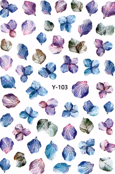 Nagelstickers blandade, Y-103 blommor