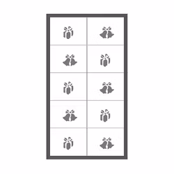 Mönsterschablon Nailart 10 st, paket & klockor