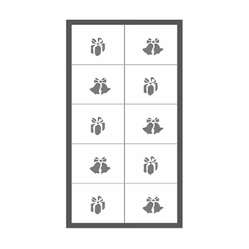 Mönsterschablon Nailart 10 st, paket & klockor