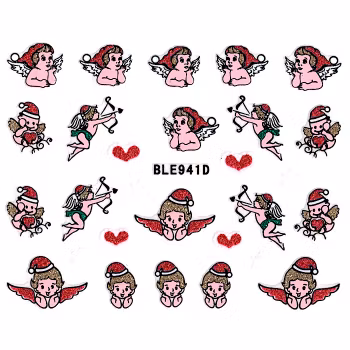 Nagelstickers jul, BLE941D Änglar
