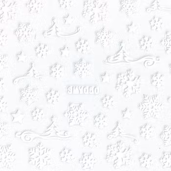 Nagelstickers vita jul, SMY050 snöflingor