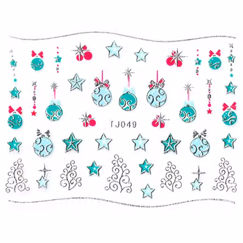 Nagelstickers jul, TJ049