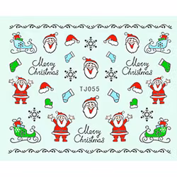 Nagelstickers jul, TJ055