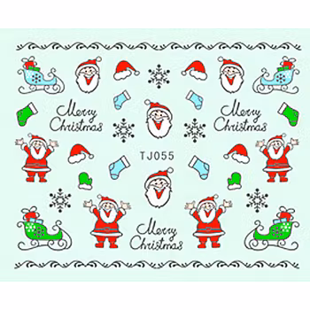 Nagelstickers jul, TJ055