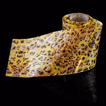Nagelfolie nr137, leopardmönstrad
