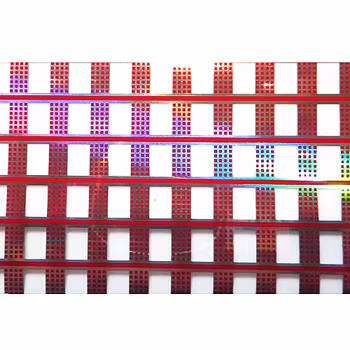 Nagelfolie nr92, rött och silver