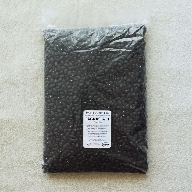 Svarta Bönor 1 kg - Eko & Svenskodlat