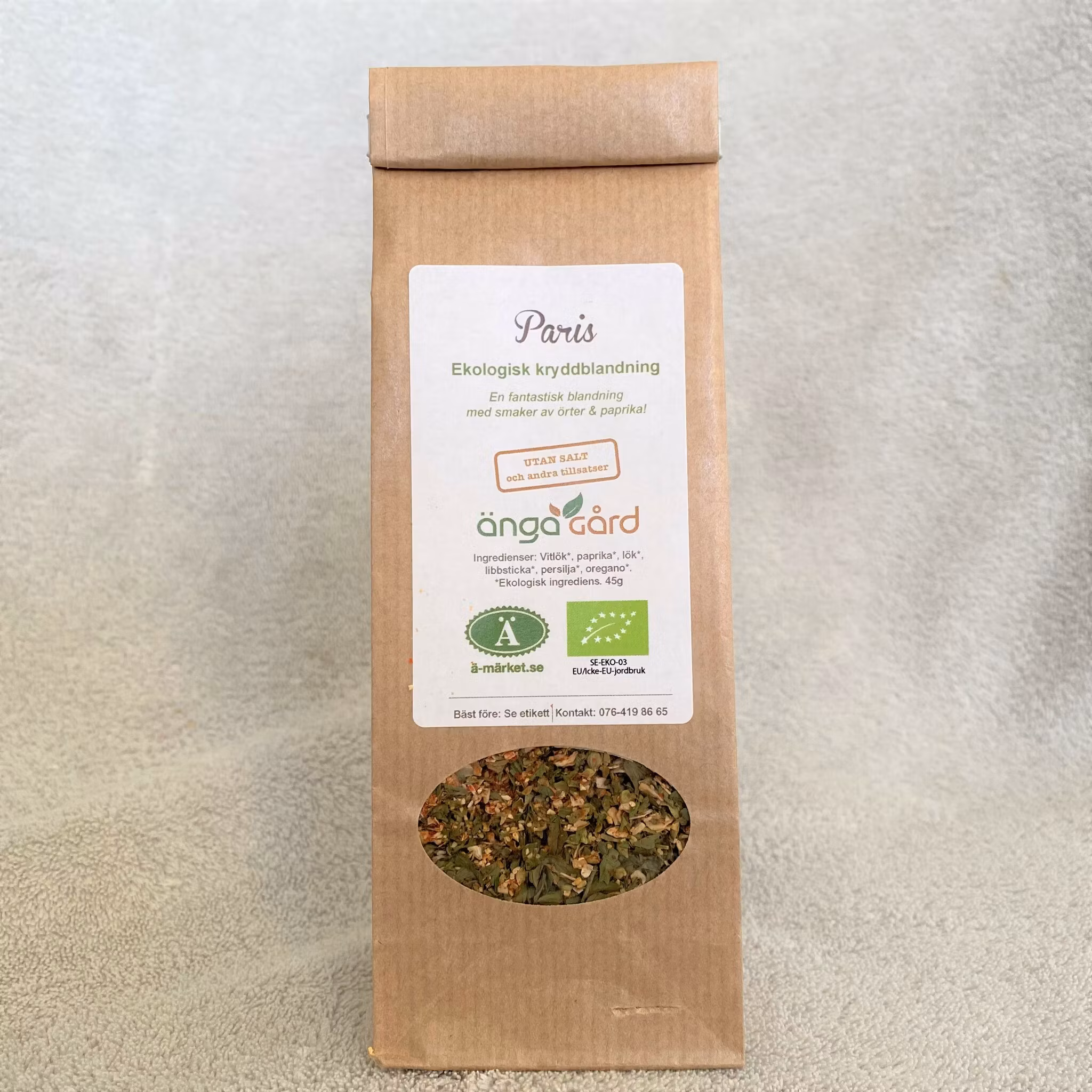 Paris Påse Kryddblandning Ekologisk KORT DATUM