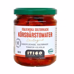 Soltorkade Körsbärstomater i Olivolja Eko