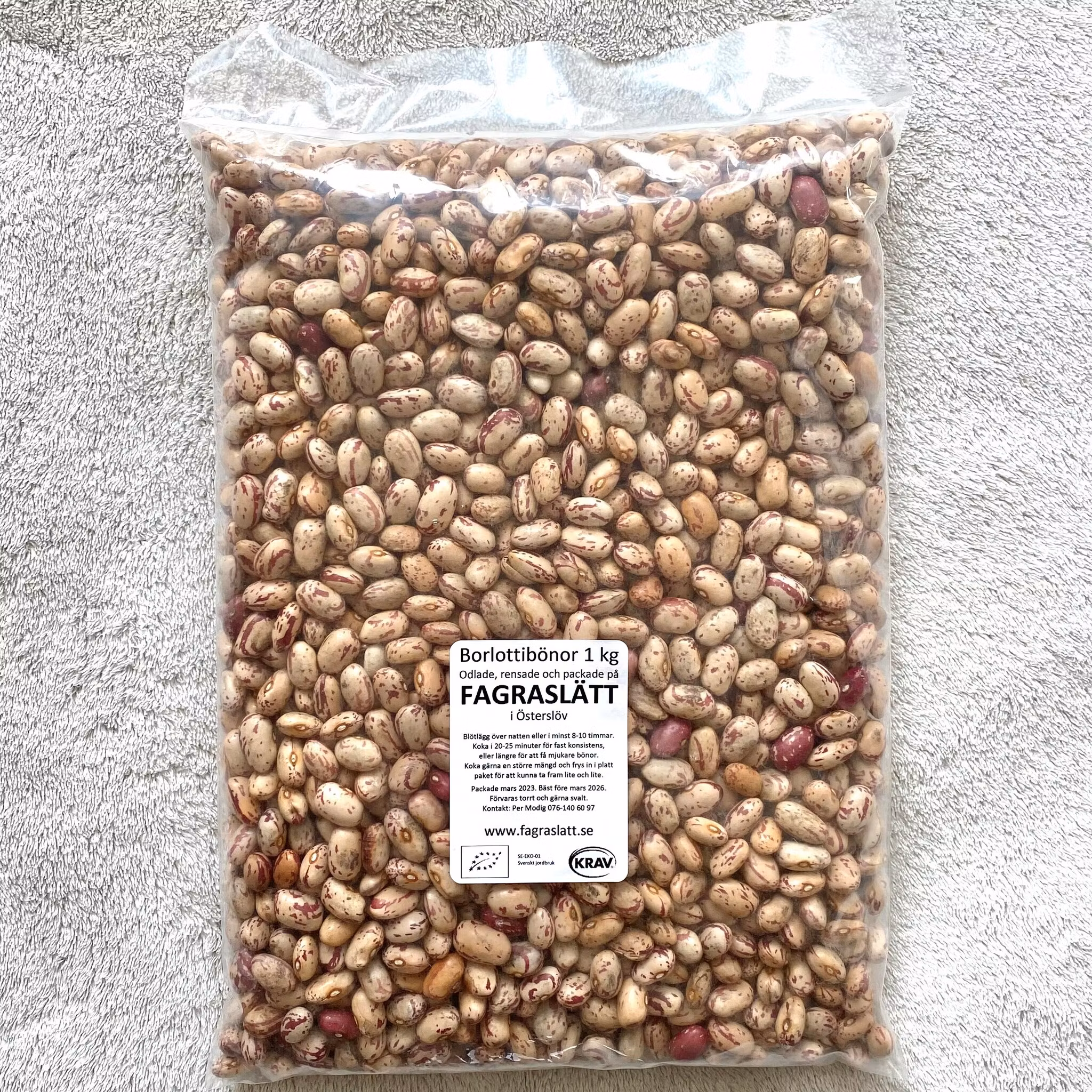 Borlottibönor 1 kg - Eko & Svenskodlat