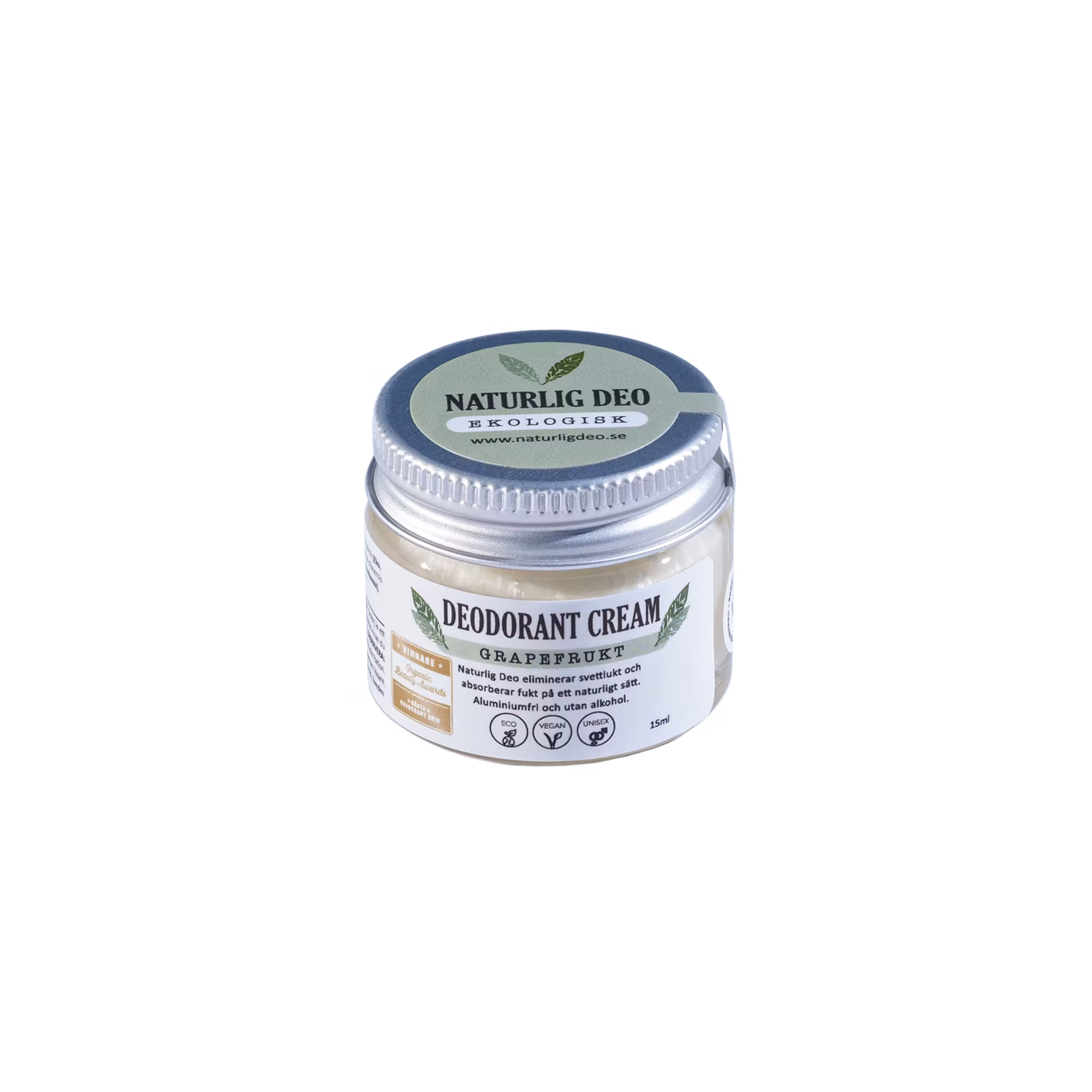 Ekologisk Deodorant Cream 15ml - Grapefrukt