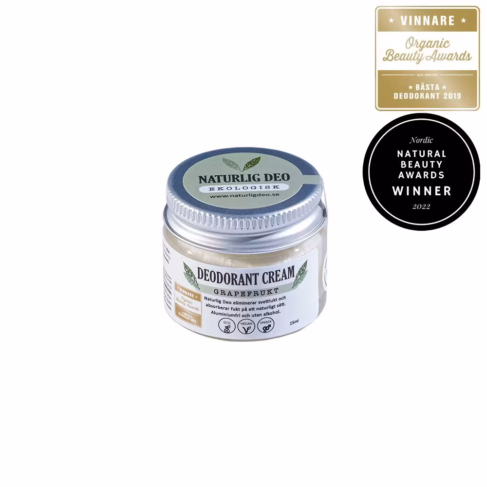 Ekologisk Deodorant Cream 15ml - Grapefrukt