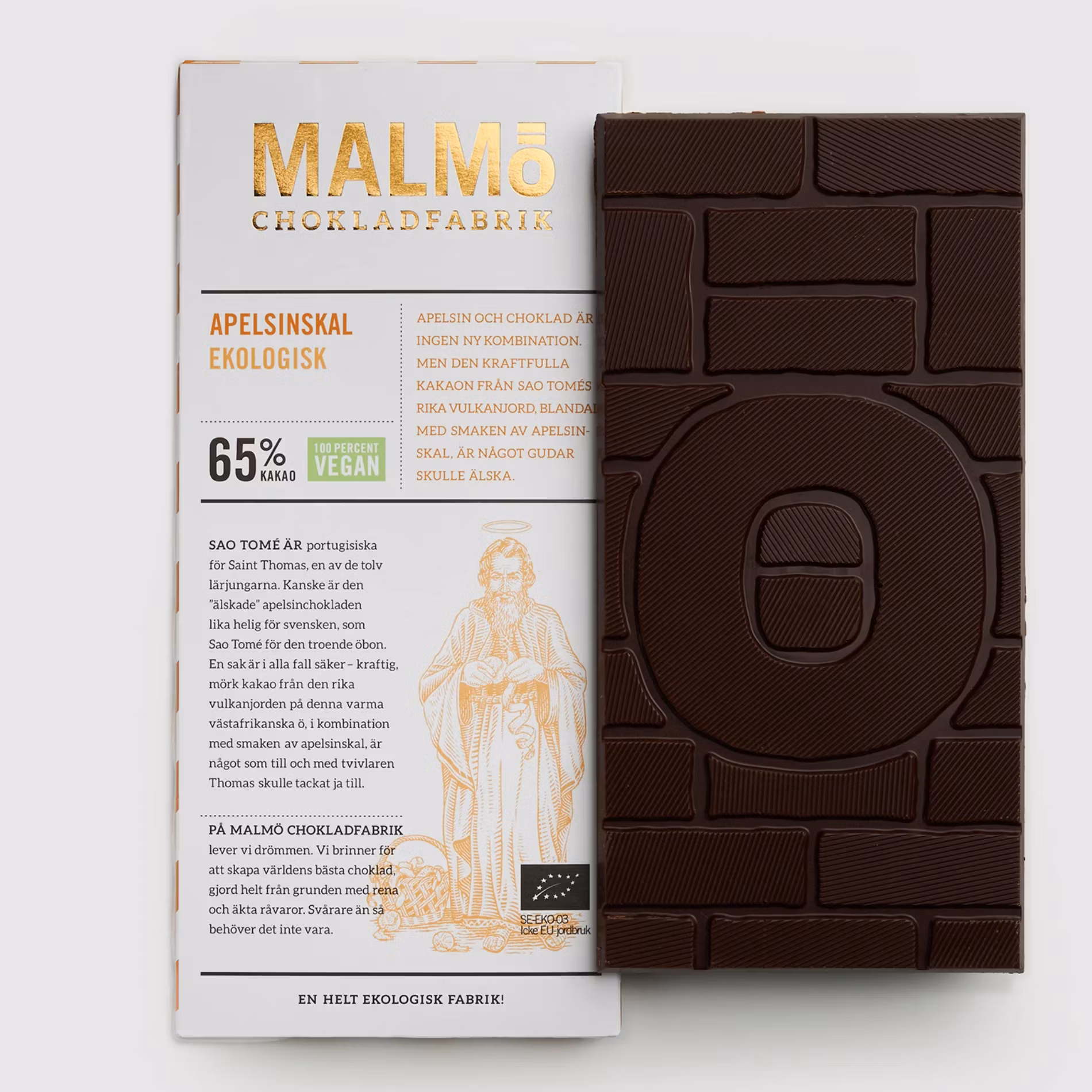 Apelsinskal 65% - Chokladkaka Eko