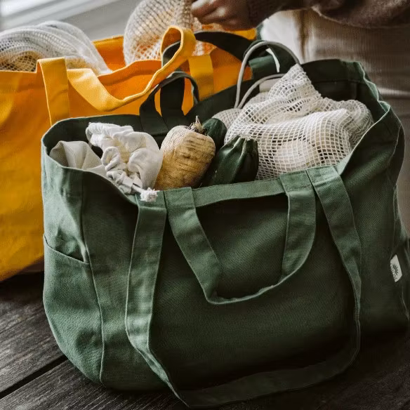 Tygkasse Ekologisk - Grön Tote bag Låg