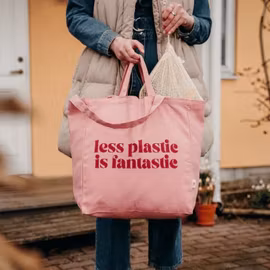 Tygkasse Ekologisk - Tote bag ORIGINAL - LESS PLASTIC Rosa