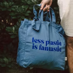 Tygkasse Ekologisk - Tote bag ORIGINAL - LESS PLASTIC Blå
