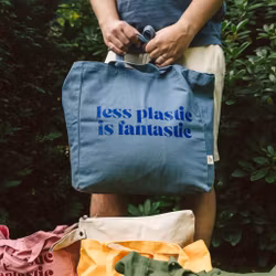 Tygkasse Ekologisk - Tote bag ORIGINAL - LESS PLASTIC Blå