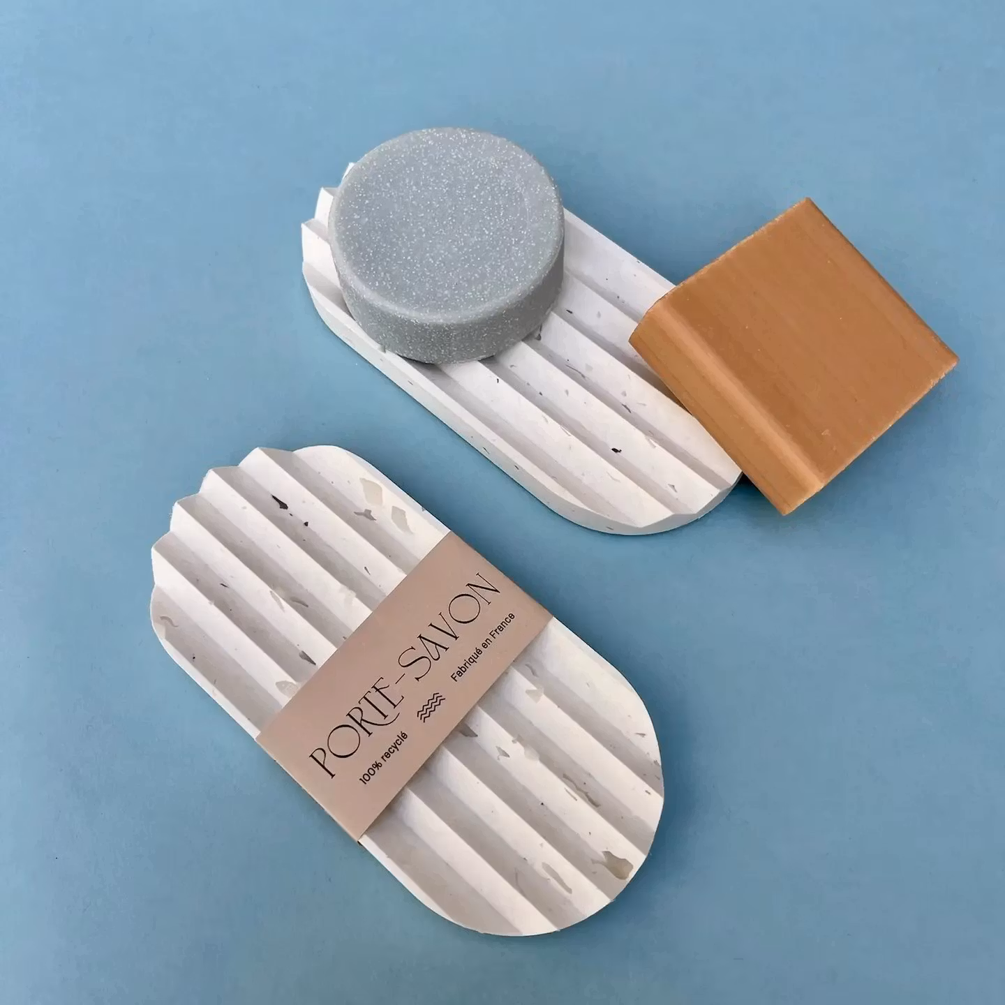 Tvålfat Dubbel - Återvunnet Material från Frankrike