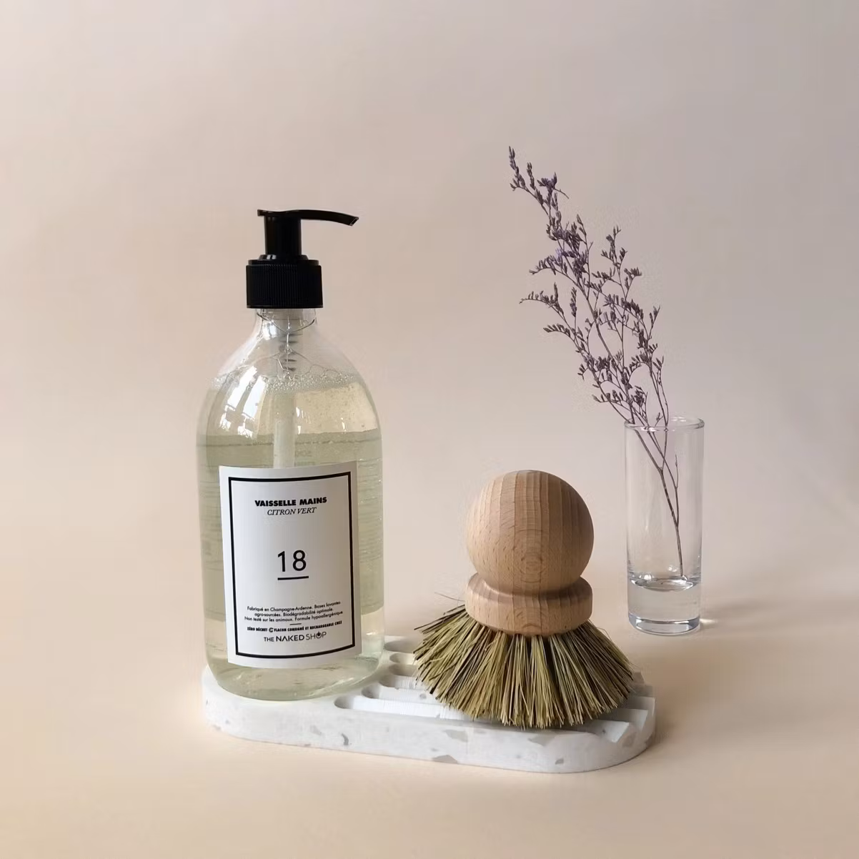 Bricka för tvål, flaska eller borste - Återvunnet Material från Frankrike