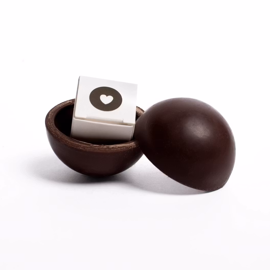 Chokladkula med överraskning Hjärtan - Ekologisk & Rättvis