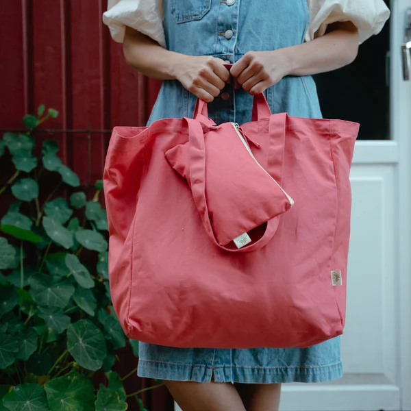 Ekologisk Tygkasse - Tote bag ORIGINAL Premium KORALL