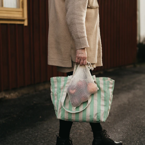 MINT RANDIG Ekologisk Tygkasse - Tote bag LÅG