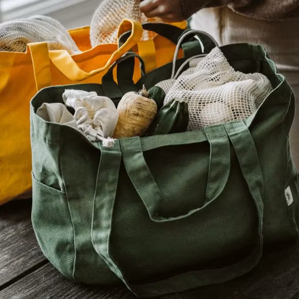 GRÖN Tygkasse Ekologisk - Tote bag Låg