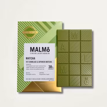 Vit choklad & japansk matcha 38% - chokladkaka