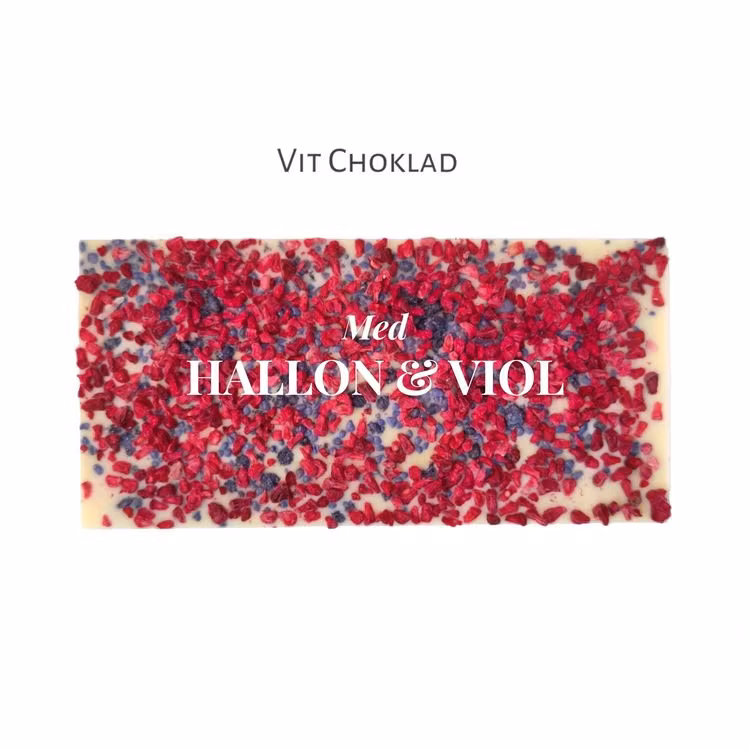 Pralinhuset - Vit Choklad - Hallon & Viol