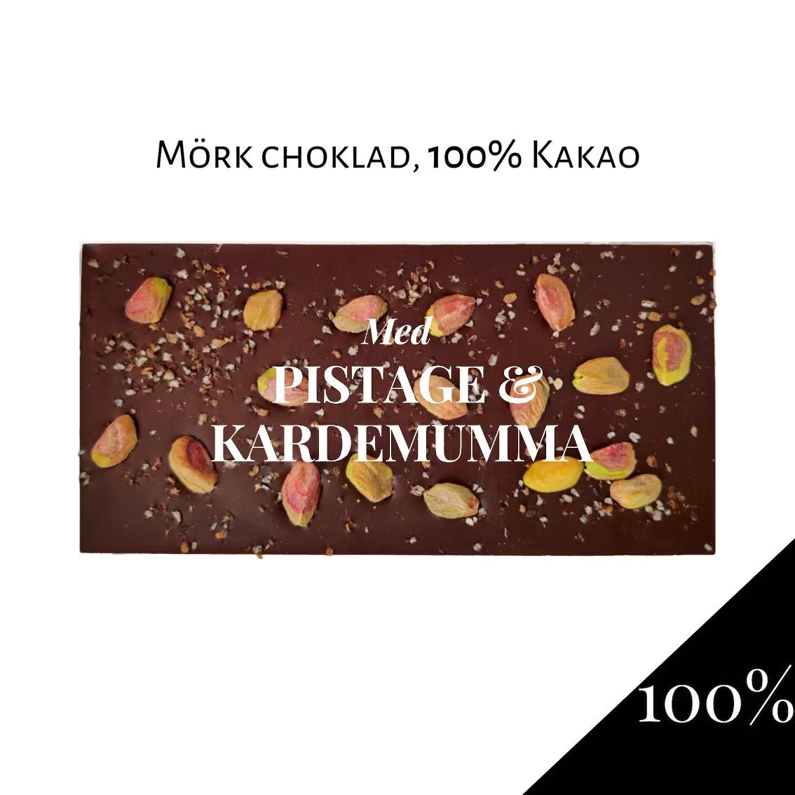 Pralinhuset - 100% Kakao - Pistage & Kardemumma