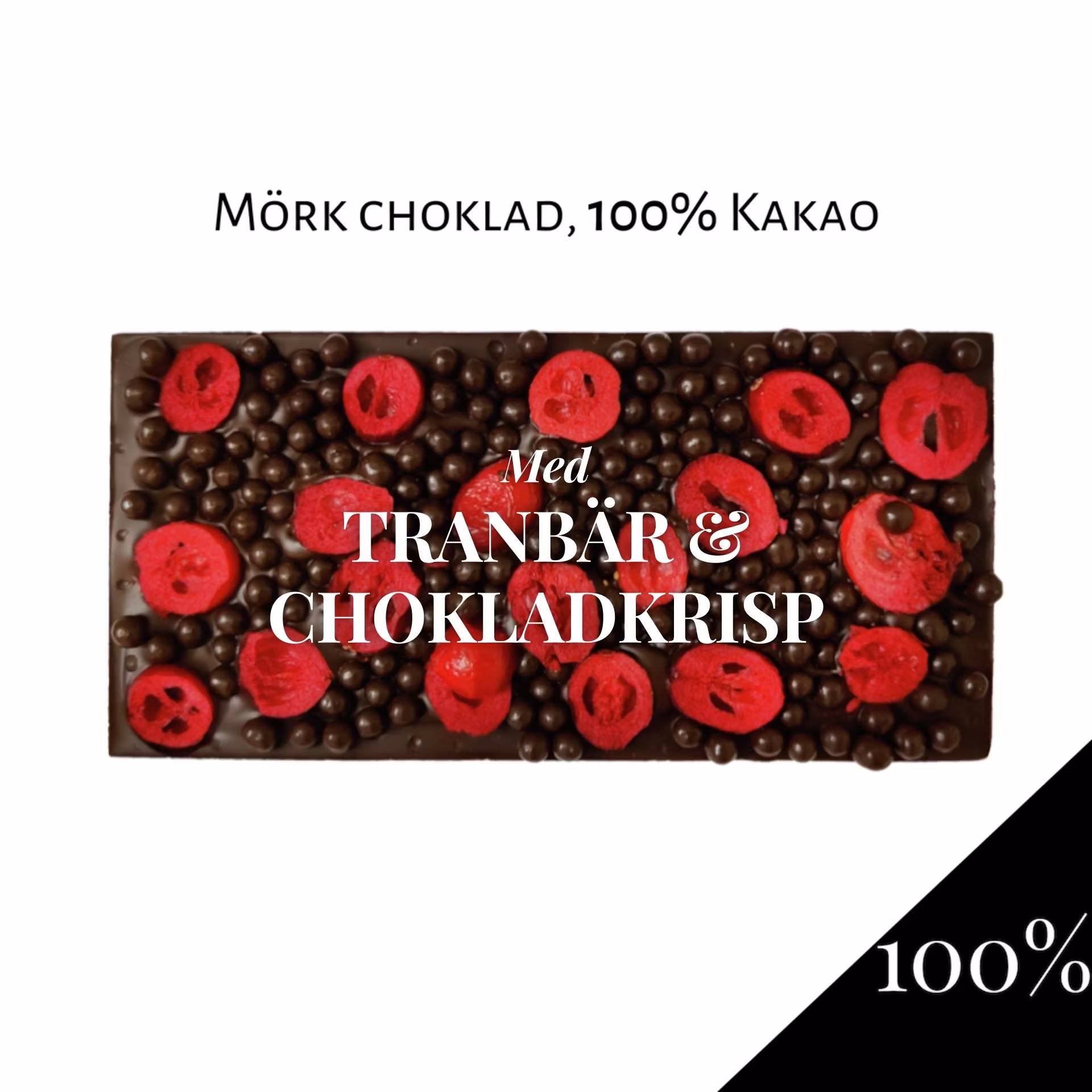 Pralinhuset - 100% Kakao - Tranbär & Chokladkrisp