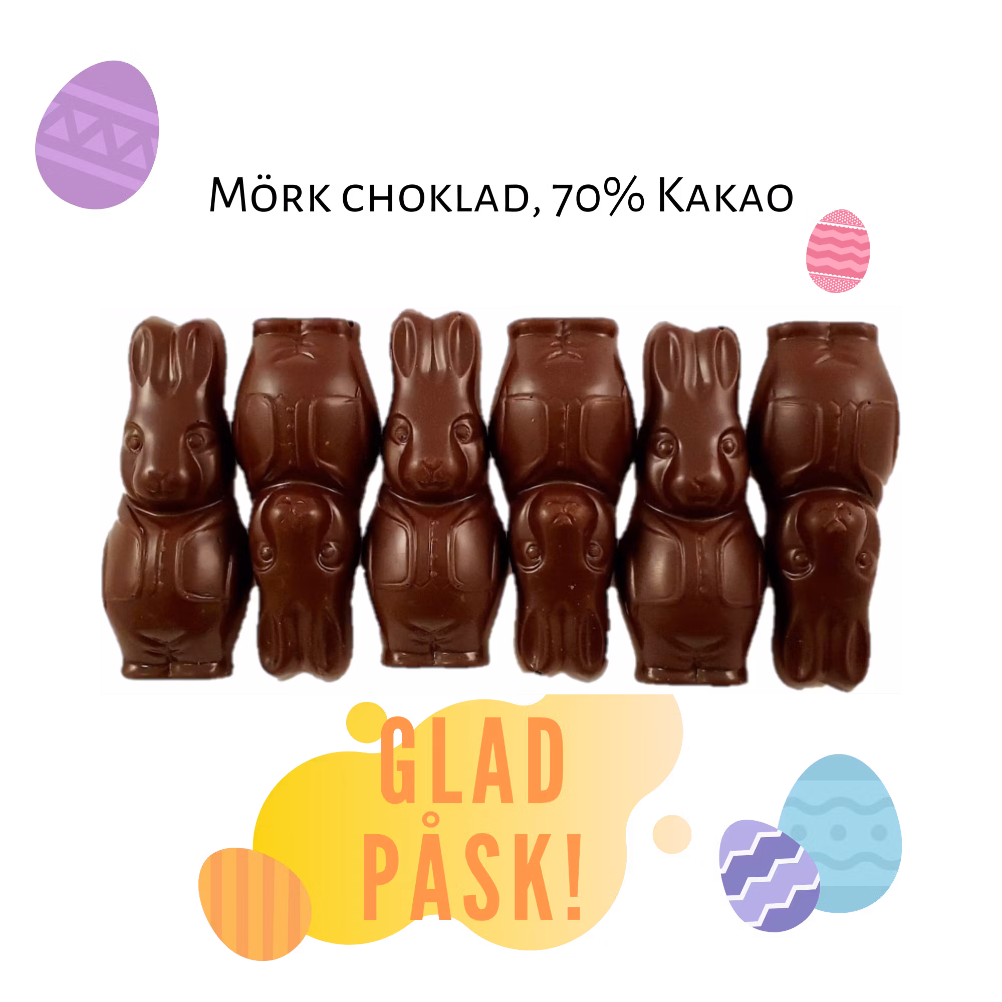 Pralinhuset - 70% Kakao - Påskharar
