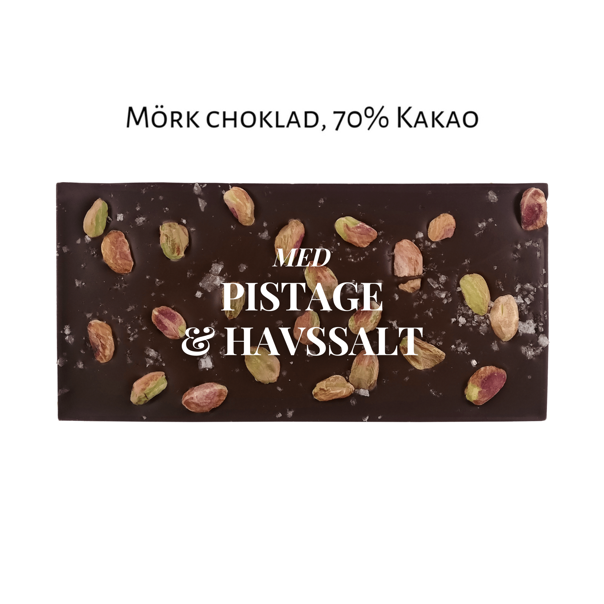 Pralinhuset - 70% Kakao - Pistage & Havssalt