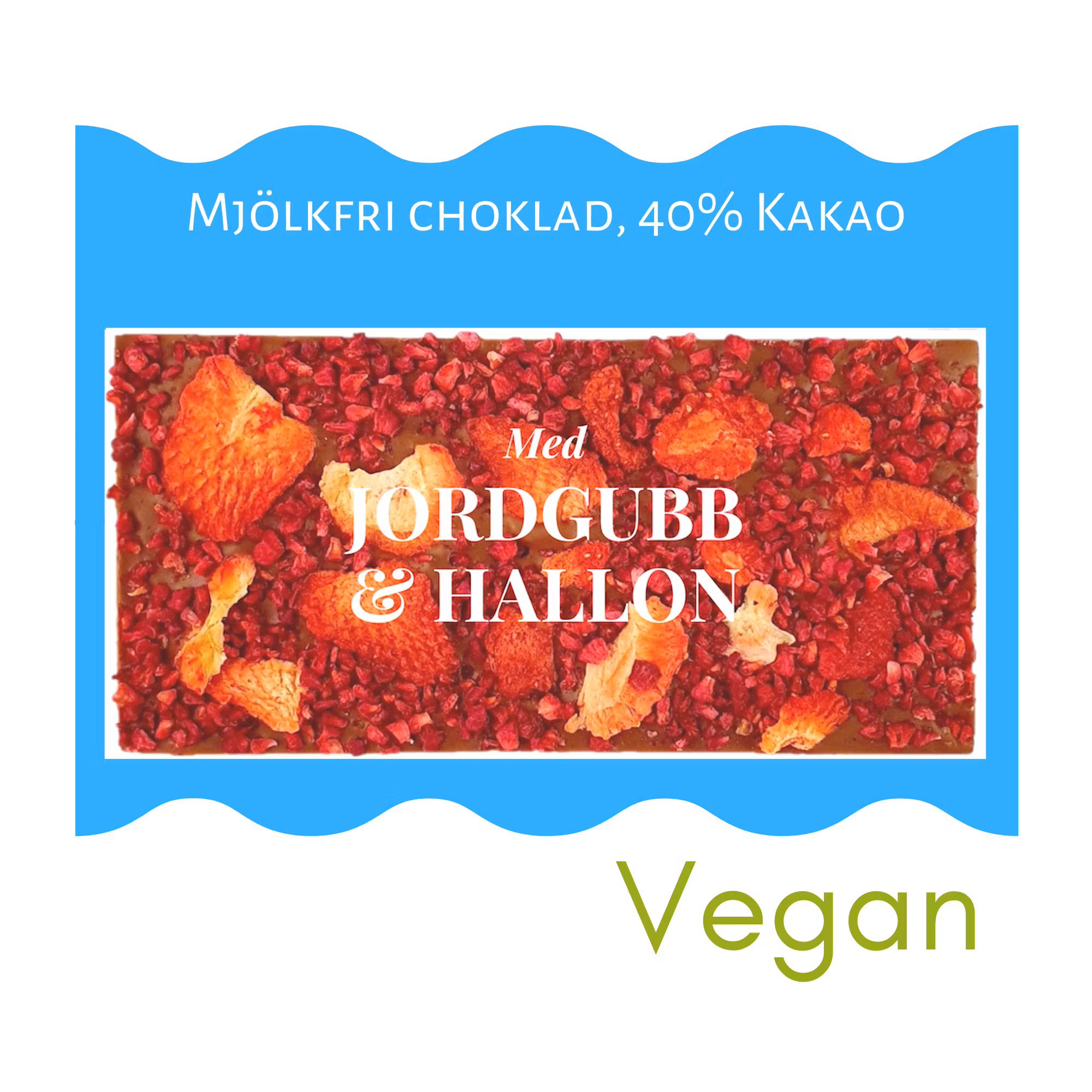Pralinhuset - Mjölkfri Choklad - Jordgubb & Hallon
