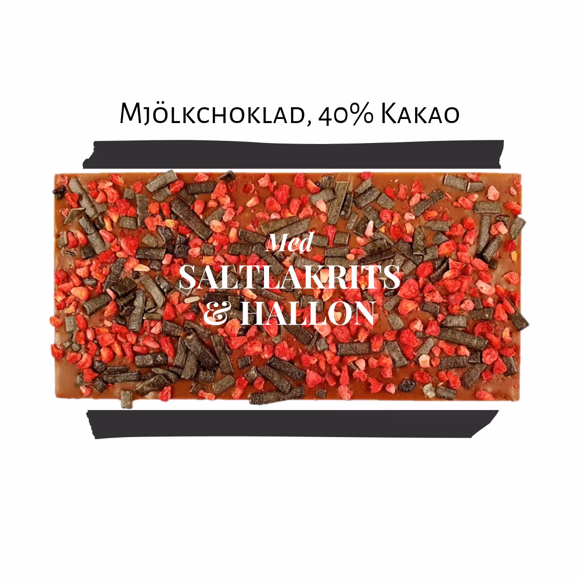 Pralinhuset - 40% Kakao - Saltlakrits & Hallon