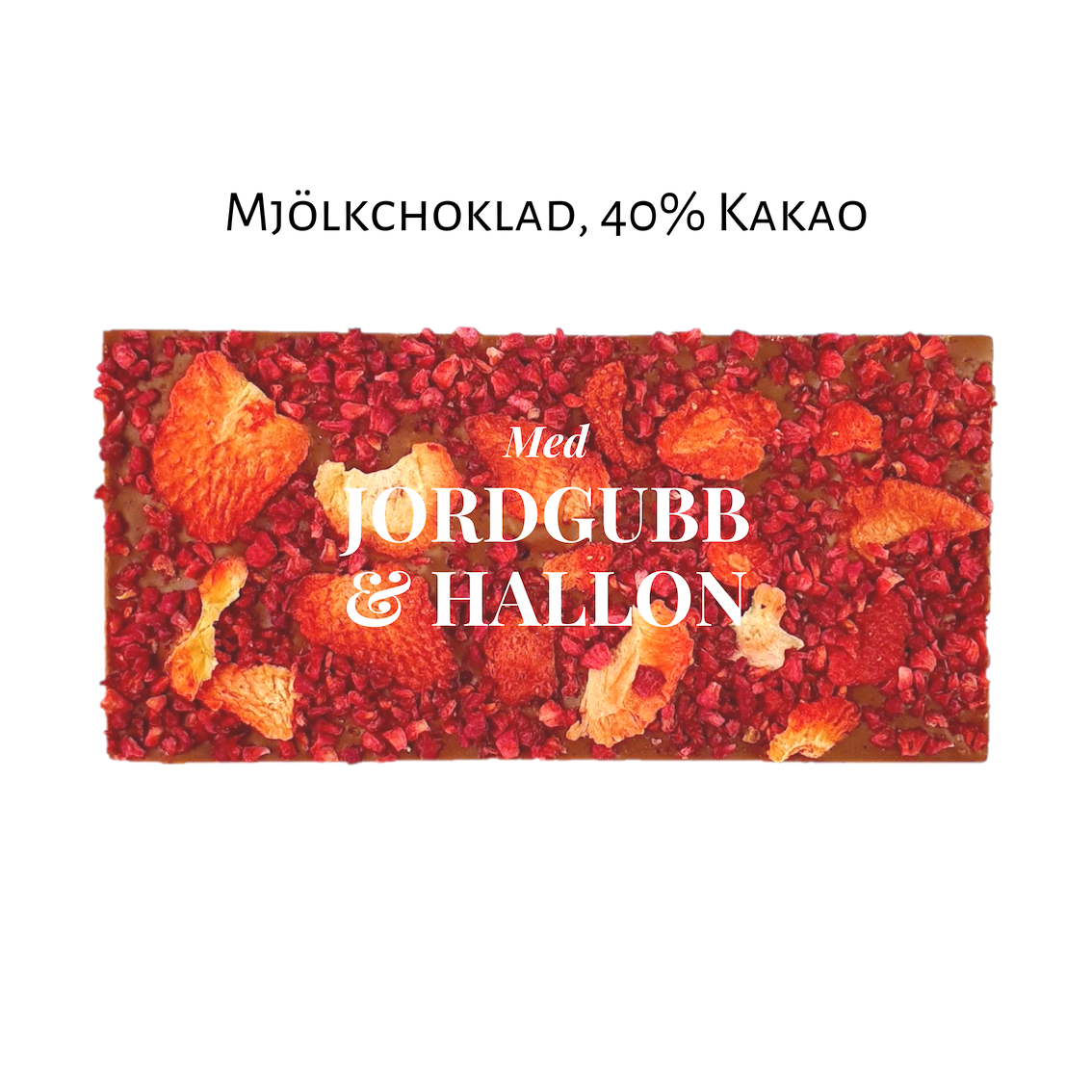 Pralinhuset - 40% Kakao - Jordgubb & Hallon