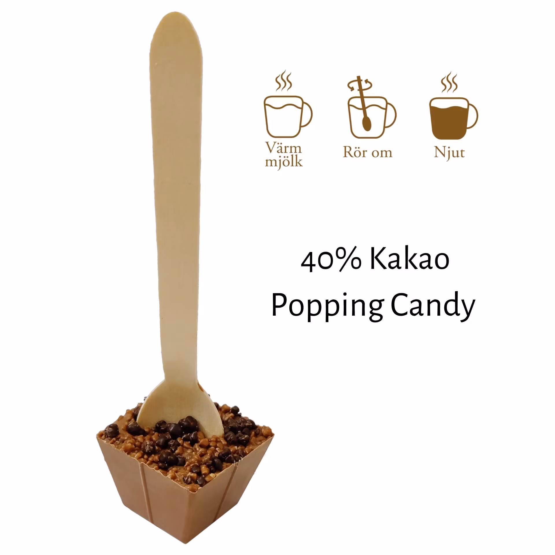 Pralinhuset - Drickchoklad - 40% Kakao - Popping Candy