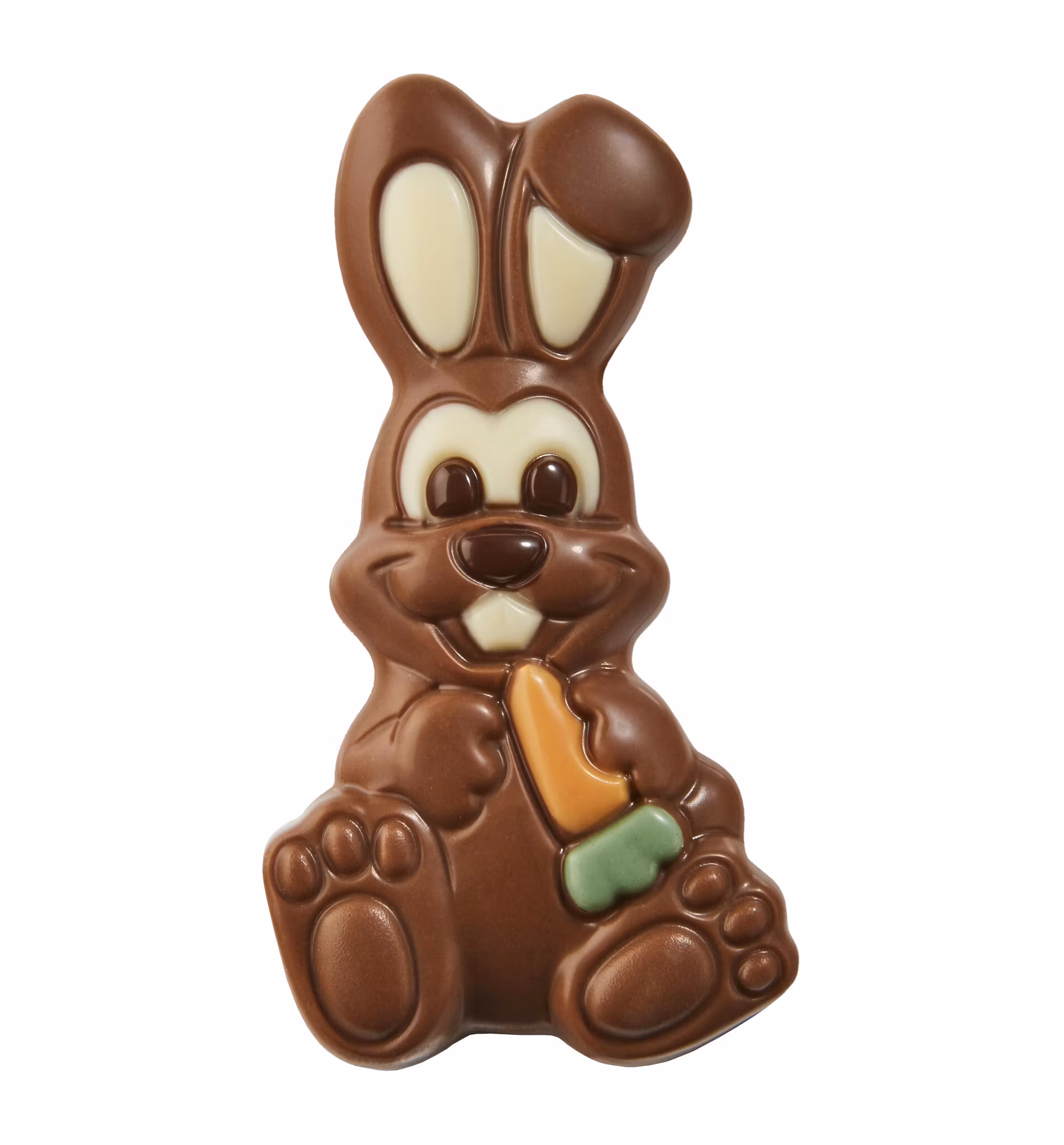 Påskfigur - Påskhare med Morot - Ljus Choklad
