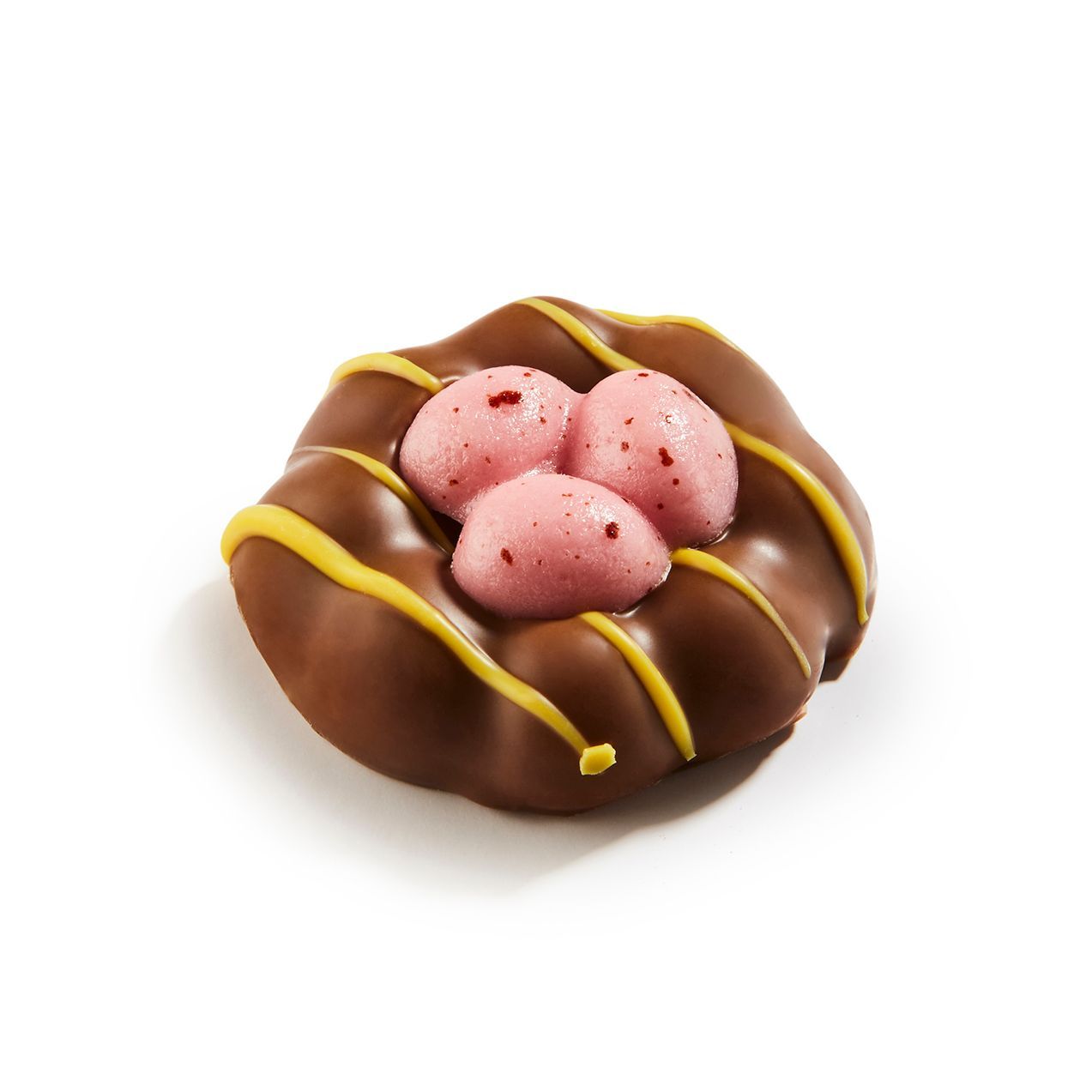 Påskpralin - Äggnästet Rosa - Marsipan & Mjölkchoklad