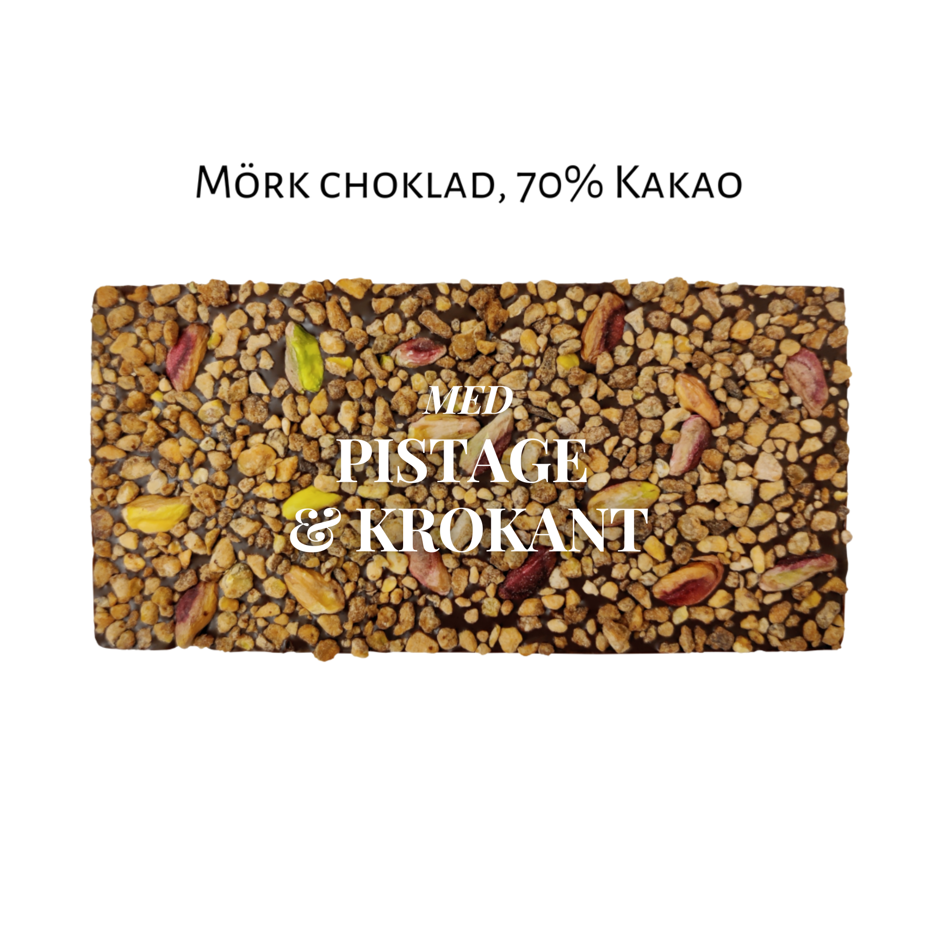 Pralinhuset - 70% Kakao - Pistagekrokant