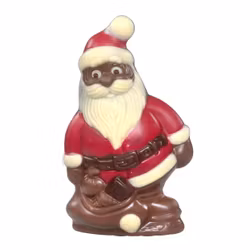 Chokladfigur - Röd Tomte med Säck - 250 gram